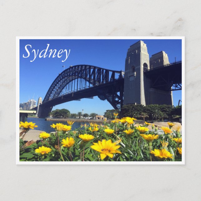 sydney bridge flowers postcard (Front)
