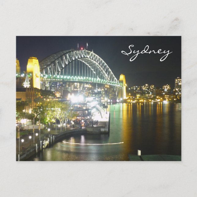 sydney bridge lights postcard (Front)