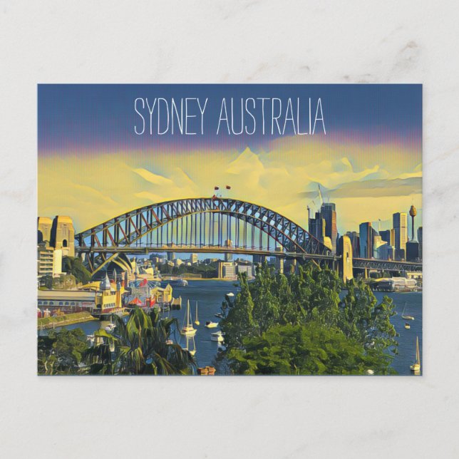 sydney bridge view postcard (Front)