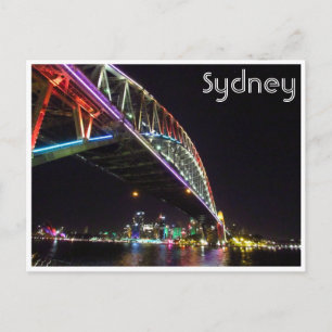 sydney bridge vivid postcard