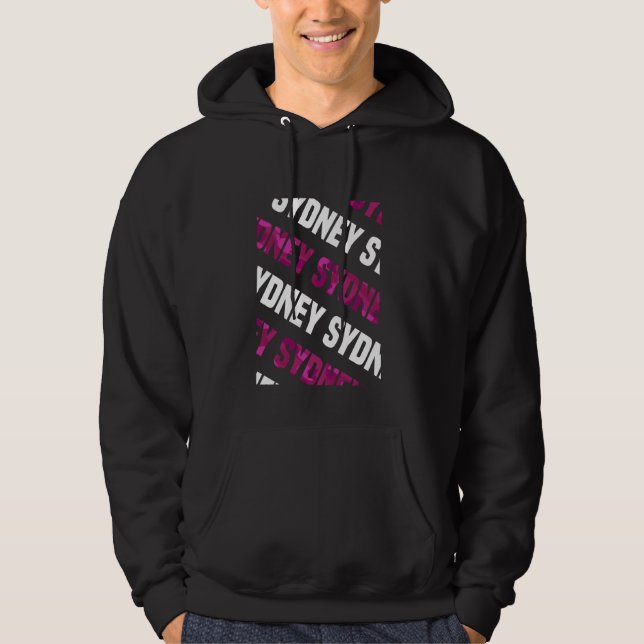 Sydney Camo Pattern Pink Camouflage Hoodie (Front)