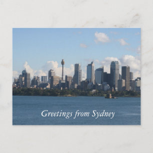 sydney city skyline postcard