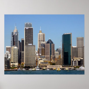 sydney city skyline poster