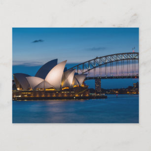 Sydney cityscape at night, Australia Postcard