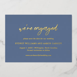 Sydney Dusty Blue Modern Wedding Save the Date