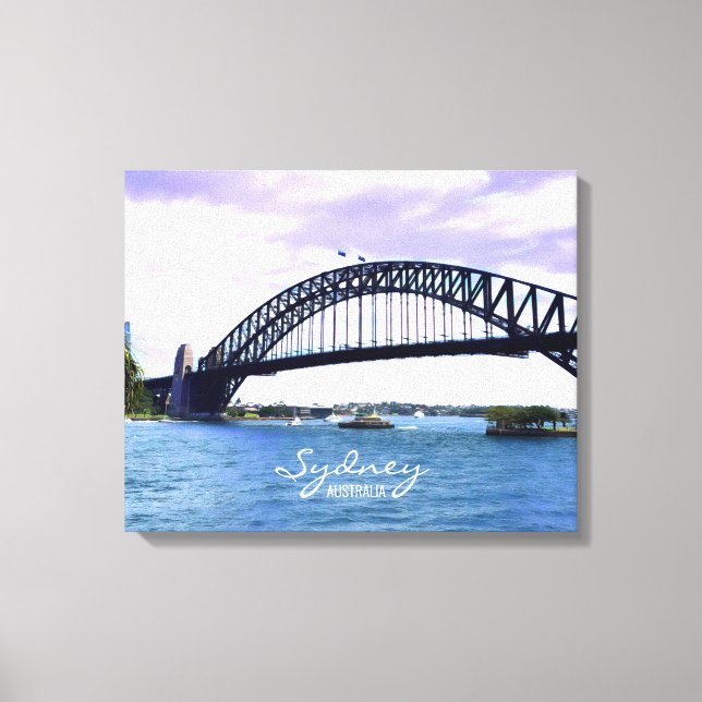 Sydney Ferry Harbour Bridge Canvas Print (Front)