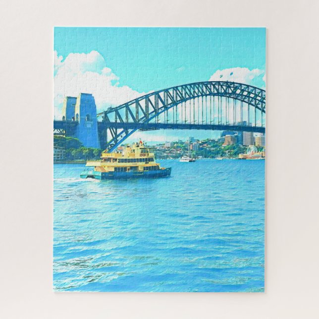 Sydney Ferry Harbour Bridge Jigsaw Puzzle (Vertical)
