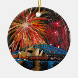 Sydney Firework at Opera House Ceramic Tree Decoration