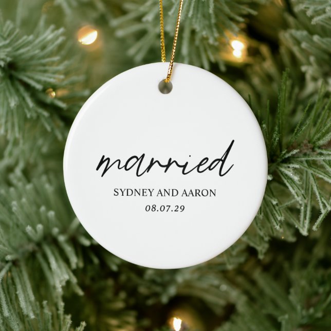 Sydney First Christmas Married Modern Ceramic Tree Decoration (Tree)