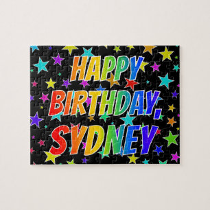 "SYDNEY" First Name, Fun "HAPPY BIRTHDAY" Jigsaw Puzzle