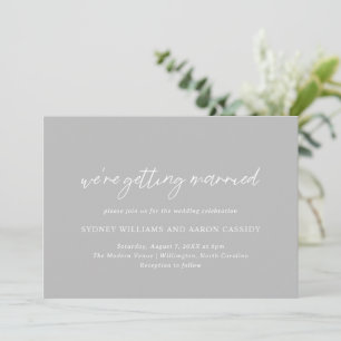 Sydney Grey Modern Wedding Invitation