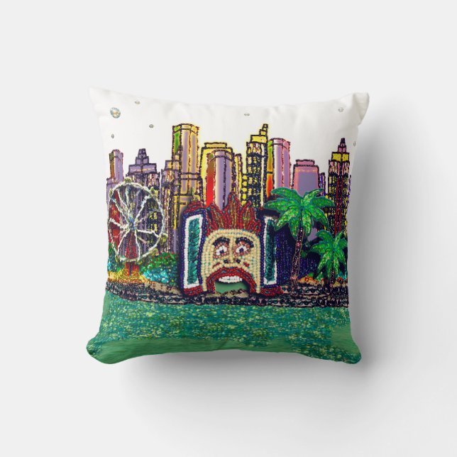 Sydney Harbor Australia by Sequin Dreams Studio Cushion (Front)