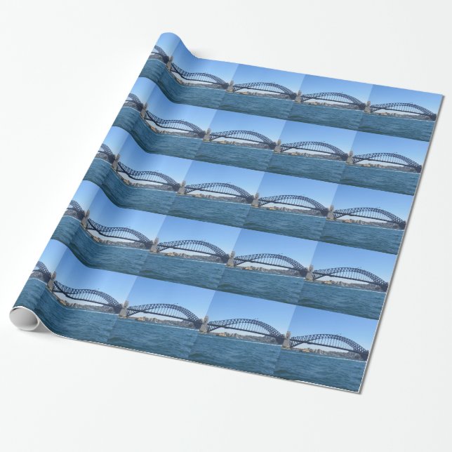 Sydney Harbor Bridge Wrapping Paper (Unrolled)