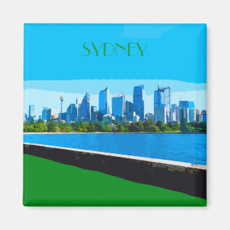 Sydney Harbor Vintage Travel Art Magent Magnet