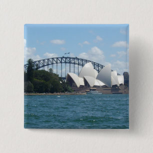 sydney harbour 15 cm square badge