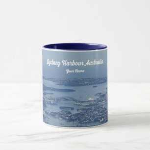 Sydney Harbour Australia Aerial Panorama Photo Mug