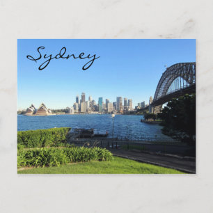 sydney harbour blue postcard