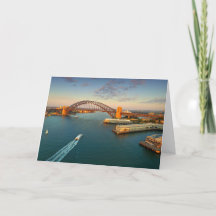 Sydney Harbour Bridge Aerial Greeting Card
