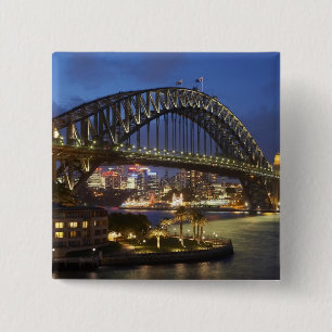 Sydney Harbour Bridge and Park Hyatt Sydney Hotel 15 Cm Square Badge