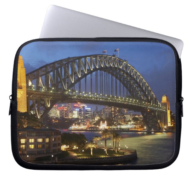 Sydney Harbour Bridge and Park Hyatt Sydney Hotel Laptop Sleeve (Front)