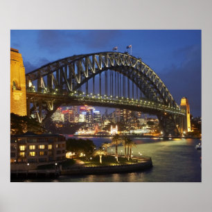 Sydney Harbour Bridge and Park Hyatt Sydney Hotel Poster
