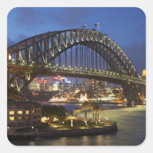 Sydney Harbour Bridge and Park Hyatt Sydney Hotel Square Sticker