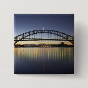 Sydney Harbour Bridge and Sydney Opera House at 15 Cm Square Badge