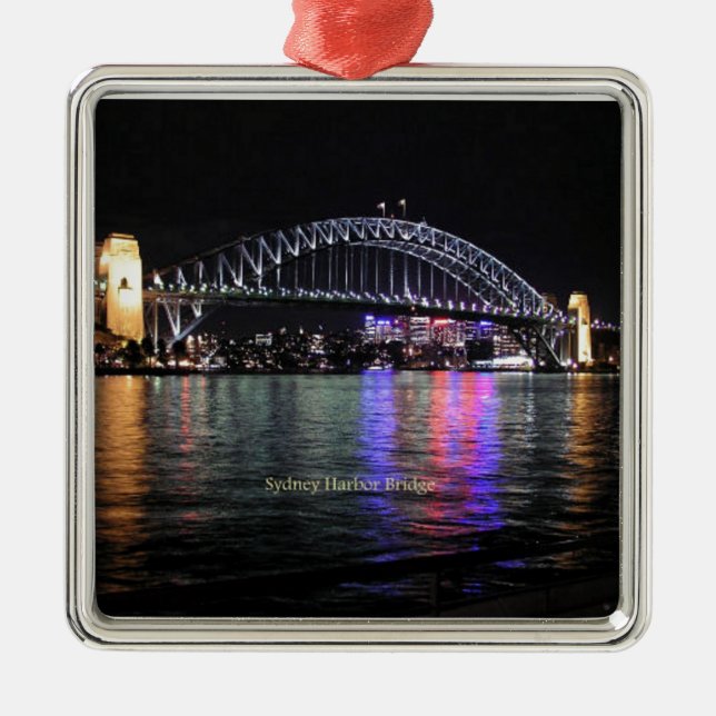Sydney Harbour Bridge Metal Tree Decoration (Front)