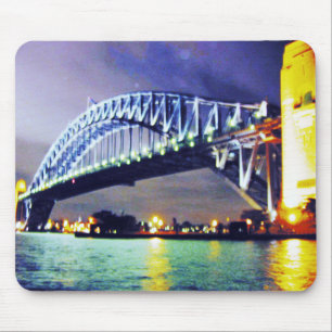 sydney harbour bridge night mouse mat