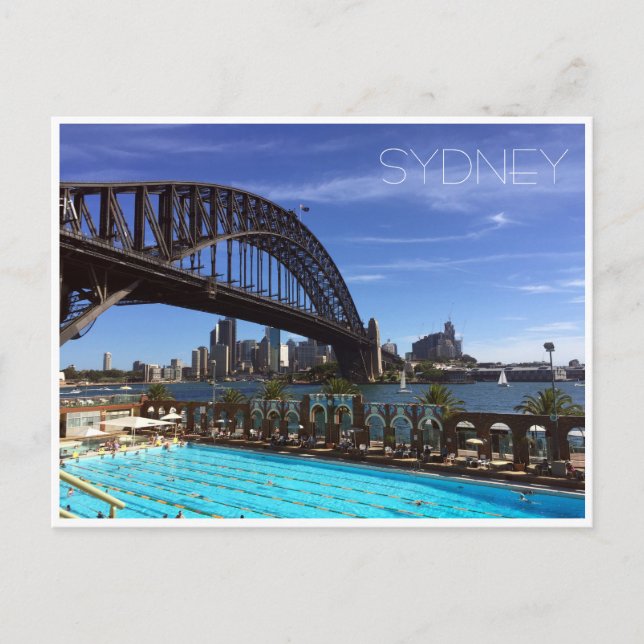 sydney harbour bridge pool postcard (Front)