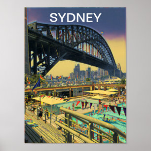 Sydney Harbour Bridge travel wall decor