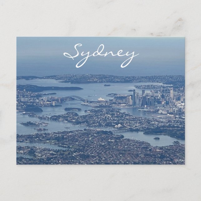 Sydney Harbour by Air, Australia, Panorama Photo Postcard (Front)