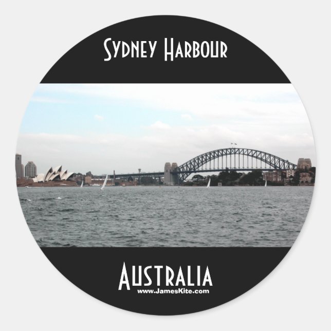 Sydney Harbour Classic Round Sticker (Front)