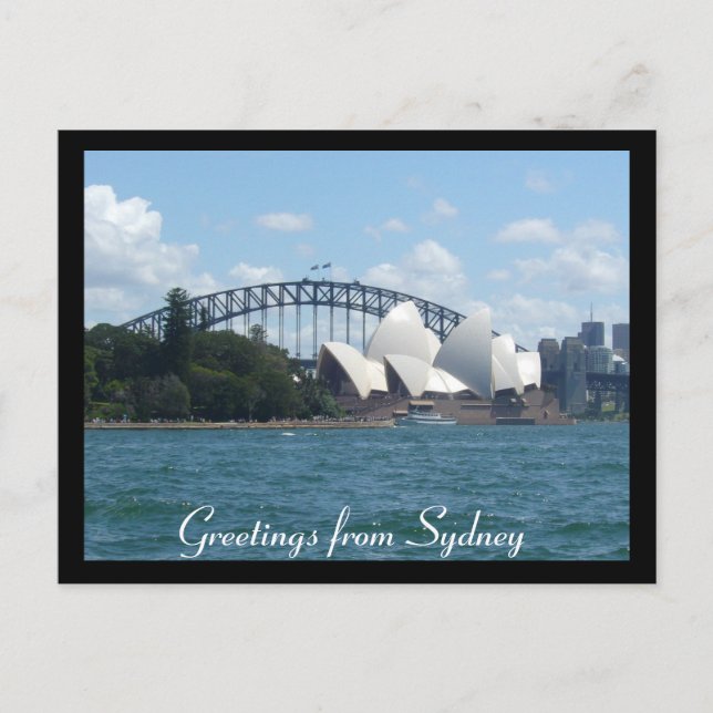 sydney harbour greetings postcard (Front)