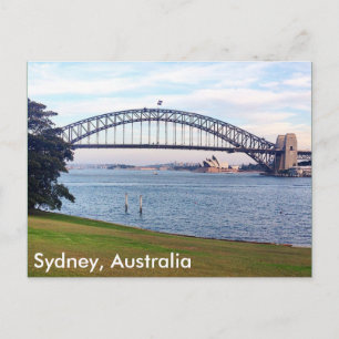 sydney harbour lawn postcard