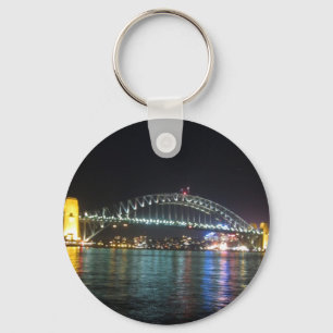 sydney harbour night key ring