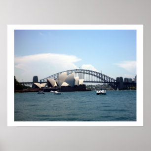 sydney harbour scene poster