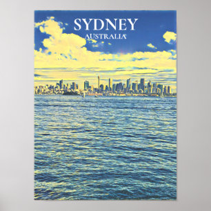 Sydney Harbour skyline travel wall decor
