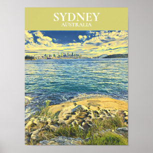 Sydney Harbour skyline travel wall decor