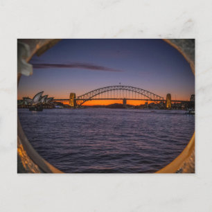 Sydney Harbour Sunset Postcard