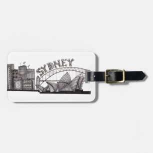 Sydney in tangles luggage tag