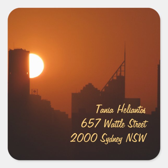 Sydney label address (Front)