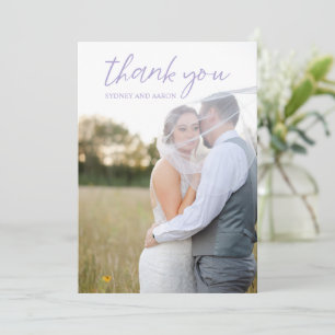 Sydney Lavender Modern Wedding Thank You Card