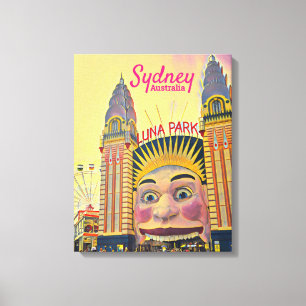 Sydney  Luna Park fun fair travel print
