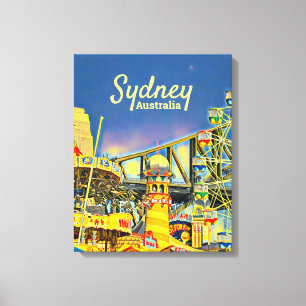 Sydney Luna Park fun fair travel print