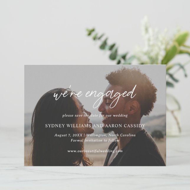 Sydney Modern Wedding Save The Date (Standing Front)