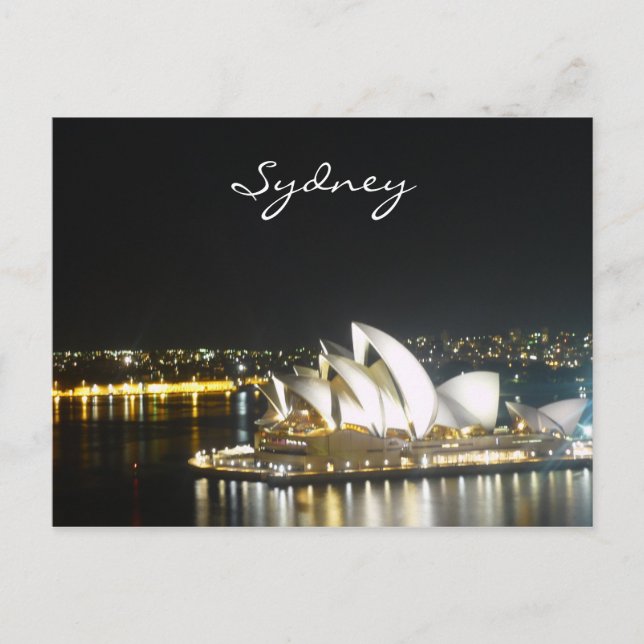 sydney night opera postcard (Front)