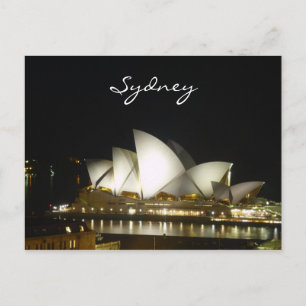 sydney night opera postcard