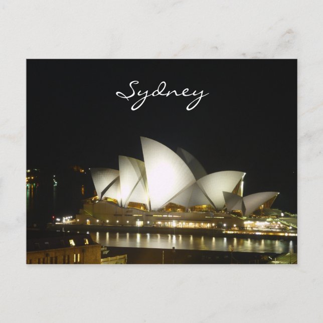 sydney night opera postcard (Front)