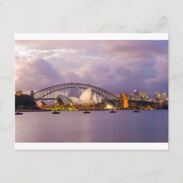 Sydney Opera at night Postcard (Front)